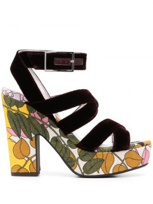 Sandale s cvjetnim printom s printom La Doublej