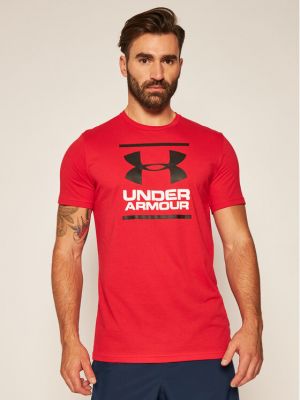 Relaxed fit marškinėliai Under Armour raudona