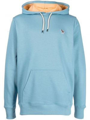 Hoodie med broderi Ps Paul Smith blå