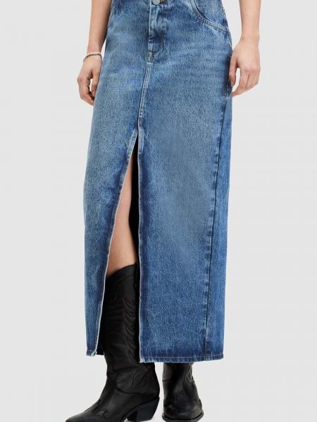 Хлопковая джинсовая юбка Allsaints