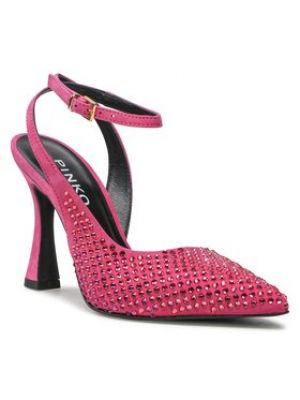 Sandály s otevřenou patou Pinko růžové