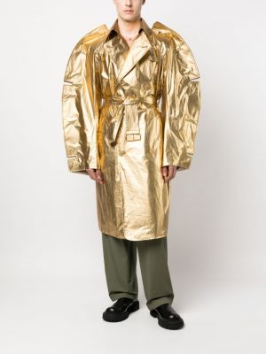 Oversized kabát Walter Van Beirendonck zlatý