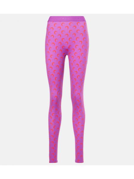 Leggings med print Marine Serre pink