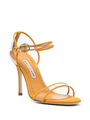 Semišové sandály Manolo Blahnik žluté