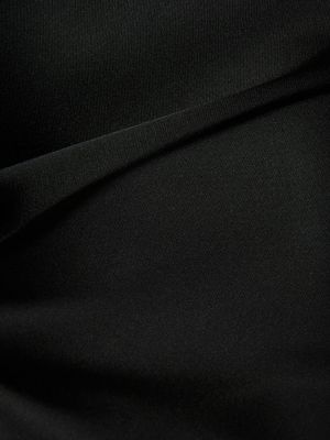 Saténové midi šaty Off-white černé