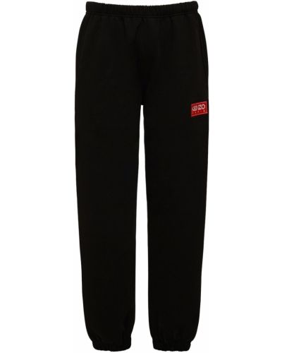 Bavlněné sportovní kalhoty Kenzo Paris černé