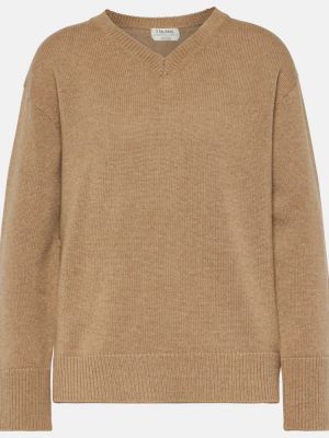 Кашмирен пуловер с v-образно деколте 's Max Mara бежово