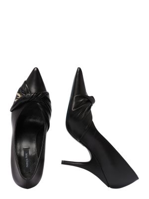 Полуотворени обувки с ток Patrizia Pepe черно