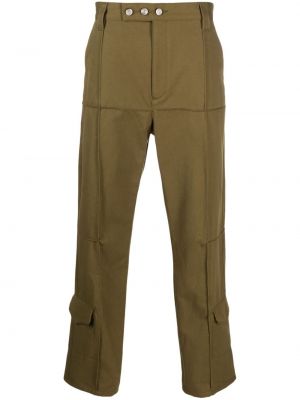 Pantalon droit en coton Namacheko vert