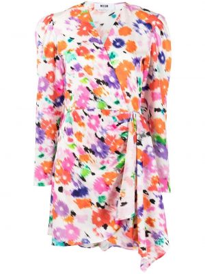 Trykt floral dress Msgm hvit