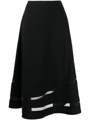 Priehľadná bavlnená sukňa Muller Of Yoshiokubo čierna