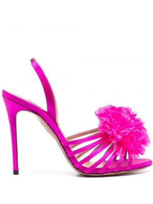 Sandale din piele de căprioară Aquazzura roz