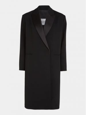Černý vlněný zimní kabát Calvin Klein