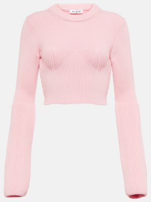 Пуловер Alaã¯a розово