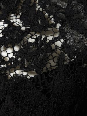 Čipkované midi šaty bez rukávov Dolce & Gabbana čierna