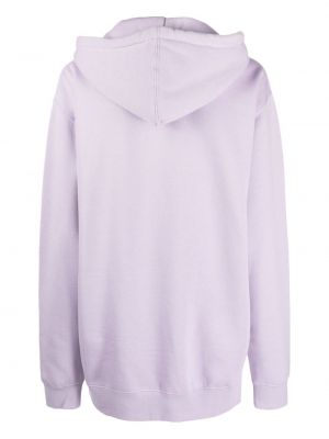 Raštuotas medvilninis džemperis su gobtuvu Kidsuper violetinė