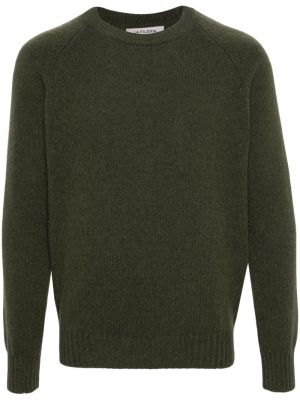Кашмирен пуловер с кръгло деколте Fileria зелено