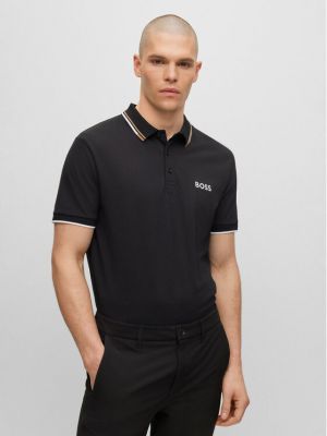 Polo marškinėliai Boss juoda