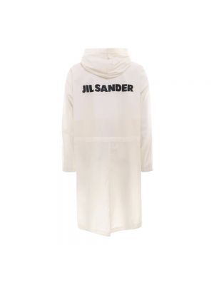 Abrigo de algodón con capucha con estampado Jil Sander