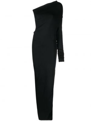 Коктейлна рокля с драперии Rick Owens Lilies черно
