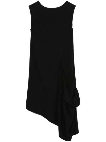 Czarna sukienka asymetryczna drapowana Ys