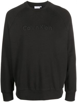 Hímzett melegítő felső Calvin Klein fekete