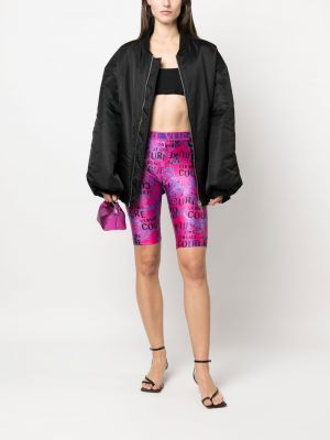 Jeans shorts mit print Versace Jeans Couture pink