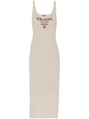 Jedwabny sukienka na ramiączkach Prada