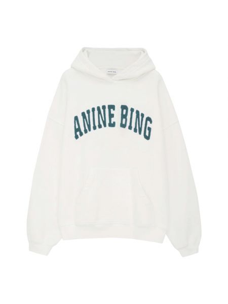 Bluza z kapturem Anine Bing biała