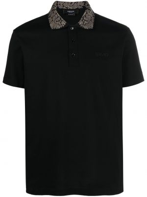 Poloshirt med nitter Versace sort