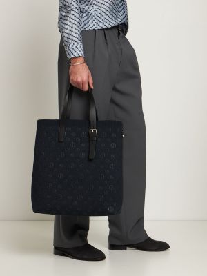 Nákupná taška Giorgio Armani modrá