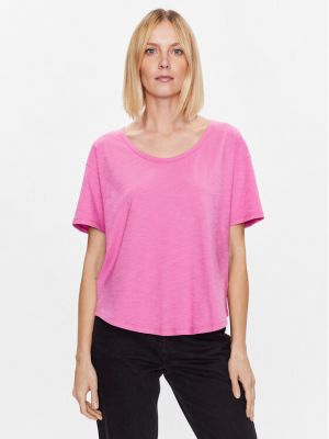 Tricou cu croială lejeră United Colors Of Benetton roz