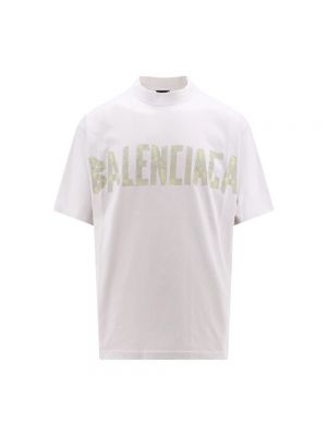 Koszulka z okrągłym dekoltem Balenciaga biała