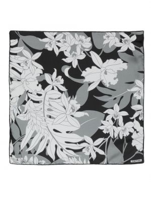 Копринен шал на цветя с принт Tom Ford