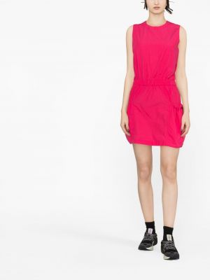 Bavlněné mini šaty bez rukávů Moncler růžové