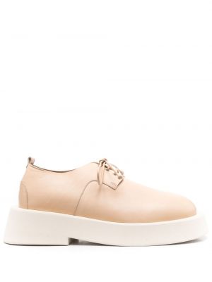 Derbies en cuir à talons Marsèll beige