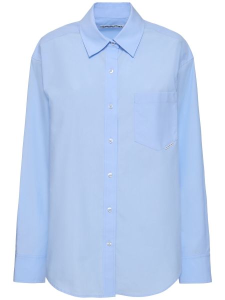 Camisa de algodón Alexander Wang azul