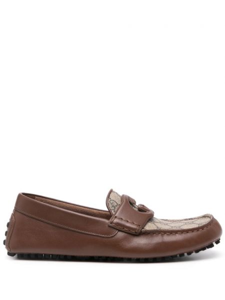 Læder loafers Gucci brun