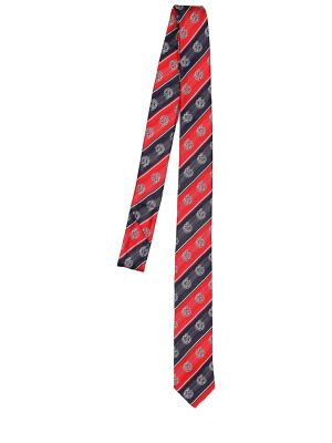 Жакардова вратовръзка на райета Thom Browne синьо