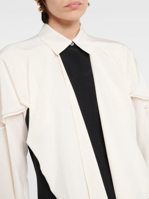 Blusa con lazo de seda de crepé Victoria Beckham