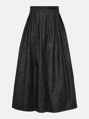 Plisované džínová sukně 's Max Mara černé