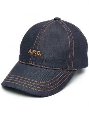 Cappello con visiera ricamato A.p.c. blu