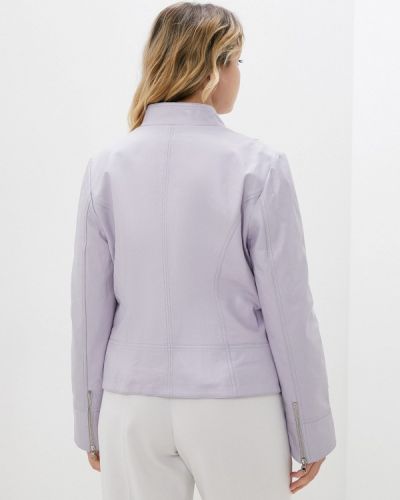 Кожаная куртка Le Monique фиолетовая