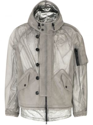 Chaqueta con capucha de malla Dolce & Gabbana gris