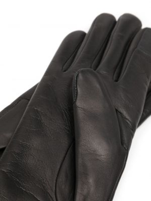 Kožené rukavice Agnelle černé