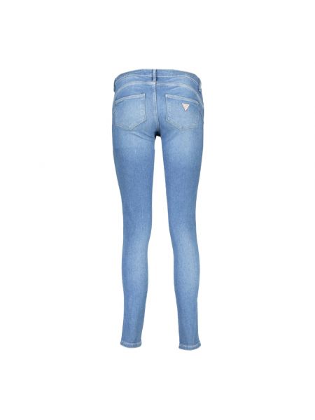 Jeansy skinny bawełniane Guess niebieskie