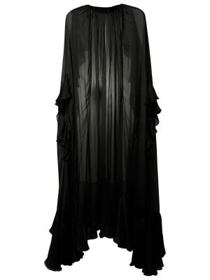 Transparentes abendkleid mit drapierungen Andrea Bogosian schwarz