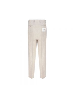 Pantalones ajustados de lino Dolce & Gabbana beige