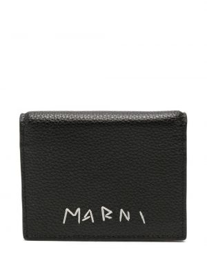Peňaženka s výšivkou Marni čierna