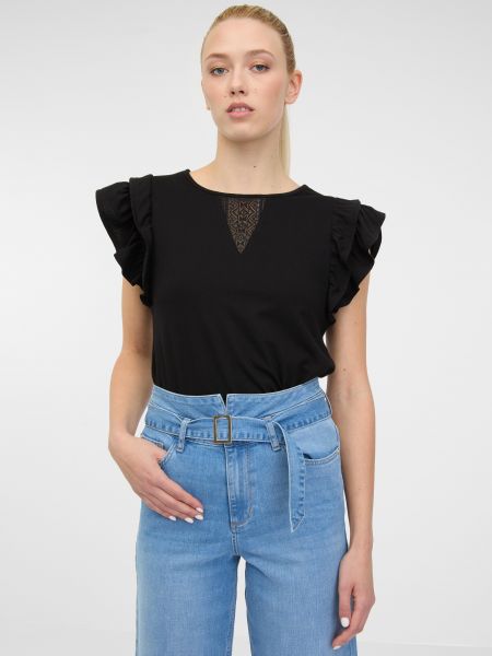 Marškinėliai trumpomis rankovėmis Orsay juoda